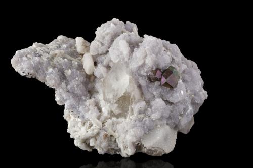 Microlite on Albite, Quartz and Lepidolite<br />Distrito Jenipapo, Itinga, Jequitinhonha, Minas Gerais, Brasil<br />9,5	x	18,0	x	15,0	cm<br /> (Author: MIM Museum)