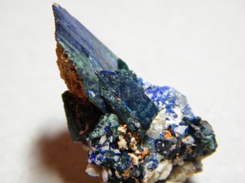 Azurite<br />Tsumeb Mine, Tsumeb, Otjikoto Region, Namibia<br />20x30x20mm<br /> (Author: Heimo Hellwig)