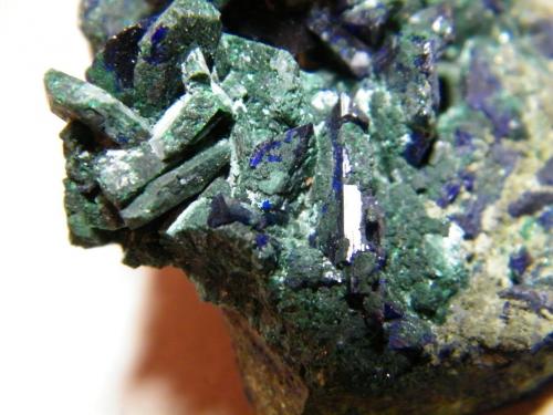 Azurite/Malachite<br />Tsumeb Mine, Tsumeb, Otjikoto Region, Namibia<br />45x45x35mm<br /> (Author: Heimo Hellwig)