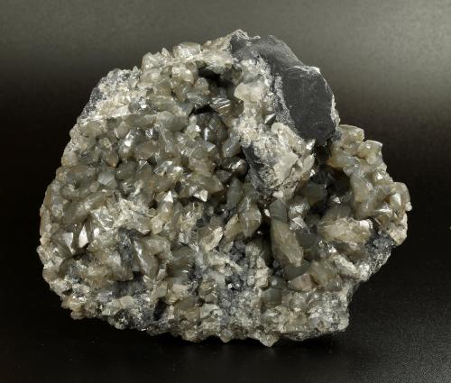 Beryl (Var. Emerald), Calcite, Dolomite, Pyrite<br />La Pita mining district, Municipio Maripí, Western Emerald Belt, Boyacá Department, Colombia<br />98x83x35mm, longest xl=20mm<br /> (Author: Fiebre Verde)