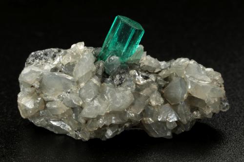 Beryl (variety emerald), Dolomite<br />Muzo mining district, Western Emerald Belt, Boyacá Department, Colombia<br />34x18x24mm, xl=7x5mm<br /> (Author: Fiebre Verde)