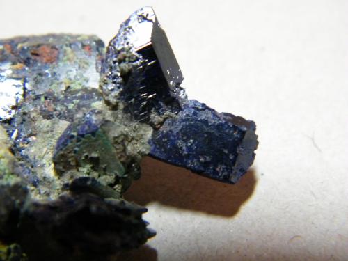 Azurite<br />Tsumeb Mine, Tsumeb, Otjikoto Region, Namibia<br />55x40x20mm<br /> (Author: Heimo Hellwig)