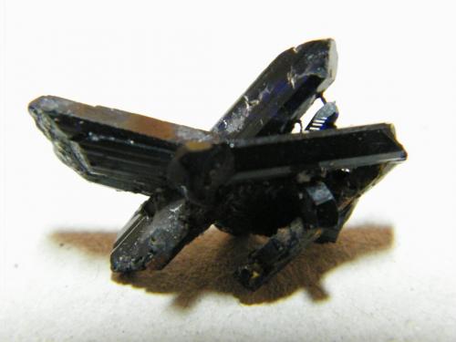 Azurite<br />Tsumeb Mine, Tsumeb, Otjikoto Region, Namibia<br />25x15x10mm<br /> (Author: Heimo Hellwig)