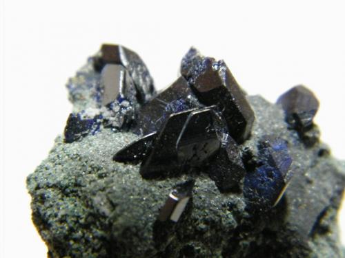 Azurite<br />Tsumeb Mine, Tsumeb, Otjikoto Region, Namibia<br />30x35x20mm<br /> (Author: Heimo Hellwig)