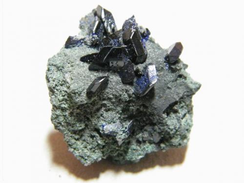 Azurite<br />Tsumeb Mine, Tsumeb, Otjikoto Region, Namibia<br />30x35x20mm<br /> (Author: Heimo Hellwig)