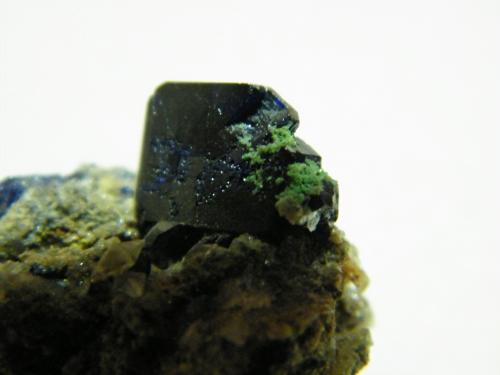 Azurite<br />Tsumeb Mine, Tsumeb, Otjikoto Region, Namibia<br />25x20x20mm<br /> (Author: Heimo Hellwig)