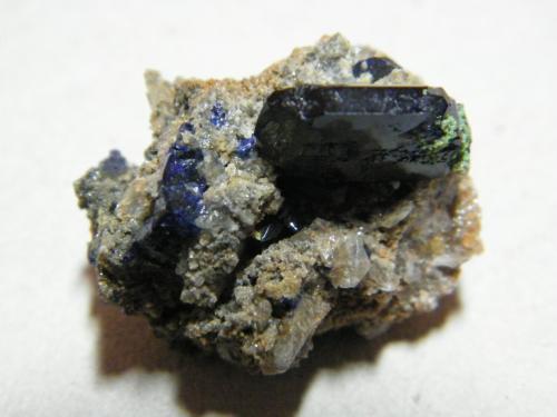 Azurite<br />Tsumeb Mine, Tsumeb, Otjikoto Region, Namibia<br />25x20x20mm<br /> (Author: Heimo Hellwig)