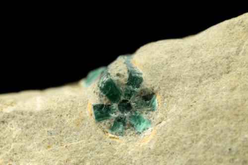 Beryl (variety emerald)<br />Muzo mining district, Western Emerald Belt, Boyacá Department, Colombia<br />60x42x48mm, longest xl=17mm<br /> (Author: Fiebre Verde)