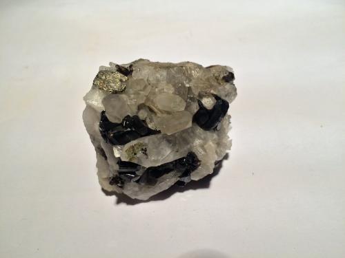 Cassiterite, Quartz<br />Huanuni Mine, Huanuni, Dalence Province, Oruro Department, Bolivia<br />55 X 45 X 40 mm<br /> (Author: Robert Seitz)