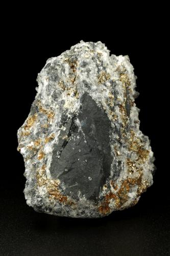 Beryl (variety emerald), Calcite, Dolomite, Pyrite, Quartz<br />La Pita mining district, Cunas Mine, Municipio Maripí, Western Emerald Belt, Boyacá Department, Colombia<br />66x49x24mm, main xl=6x4mm<br /> (Author: Fiebre Verde)