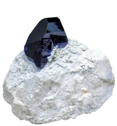 Azurita<br />Milpillas Mine, Cuitaca, Municipio Santa Cruz, Sonora, Mexico<br />70mm x 63mm x 39mm. Cristal de azurita: al menos 34mm de altura x 27mm de anchura x 10mm de grosor<br /> (Autor: Carles Millan)
