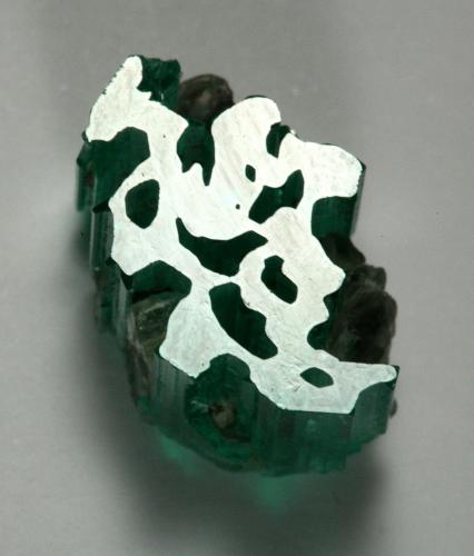 Beryl (variety emerald), Dolomite<br />Chivor mining district, Municipio Chivor, Eastern Emerald Belt, Boyacá Department, Colombia<br />17x11x11mm<br /> (Author: Fiebre Verde)