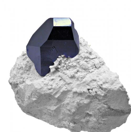 Azurita<br />Milpillas Mine, Cuitaca, Municipio Santa Cruz, Sonora, Mexico<br />70mm x 63mm x 39mm. Cristal de azurita: al menos 34mm de altura x 27mm de anchura x 10mm de grosor<br /> (Autor: Carles Millan)