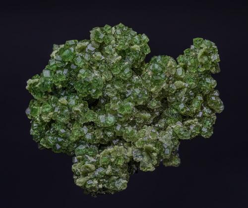 Grossular, Prehnite<br />Jeffrey Mine, Asbestos, Les Sources RCM, Estrie, Québec, Canada<br />4.7 x 3.7 cm<br /> (Author: am mizunaka)