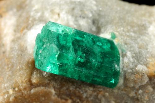 Beryl (variety emerald), Pyrite<br />Kamar Safed outcrop (Kamar Saphed), Khenj emerald area, Khenj District, Panjshir Province, Afghanistan<br />40x28x22mm, xl=11x7mm<br /> (Author: Fiebre Verde)