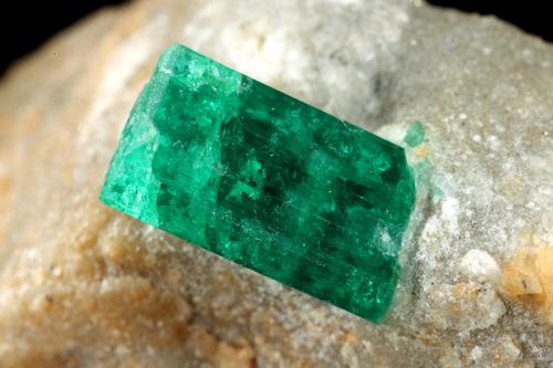 Beryl (variety emerald), Pyrite<br />Kamar Safed outcrop (Kamar Saphed), Khenj emerald area, Khenj District, Panjshir Province, Afghanistan<br />40x28x22mm, xl=11x7mm<br /> (Author: Fiebre Verde)