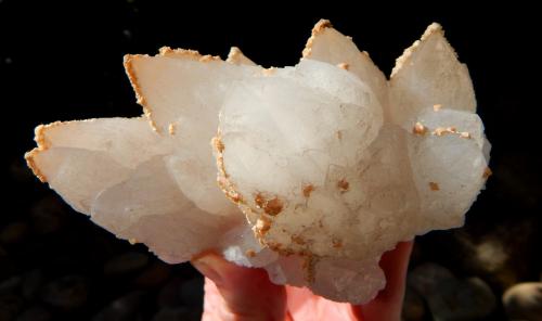 Quartz, Dolomite<br />Cavnic Mine, Cavnic mining area, Cavnic, Maramures, Romania<br />13 x 7.5 cm<br /> (Author: Deyu)