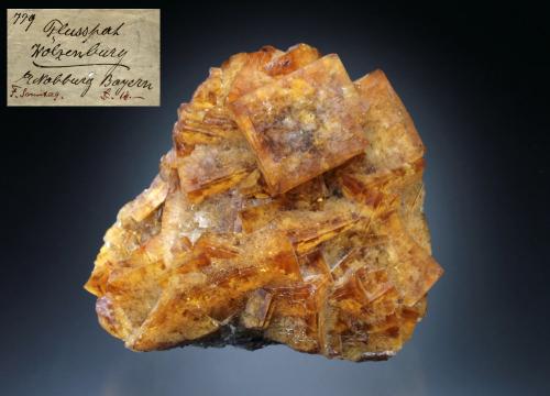 Fluorite<br />Wölsendorf Mining District, Upper Palatinate/Oberpfalz, Bavaria/Bayern, Germany<br />10x9x4 cm overall size.<br /> (Author: Jesse Fisher)