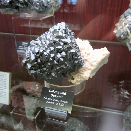 Galena on dolomite<br />Kenora Mine, Picher Field, Cardin, Tri-State District, Ottawa County, Oklahoma, USA<br />~ 10 cm<br /> (Author: Tobi)