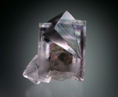 Fluorite<br />Boltsburn Mine, Rookhope District, Weardale, North Pennines Orefield, County Durham, England / United Kingdom<br />3x2.5x2.5 cm overall size<br /> (Author: Jesse Fisher)