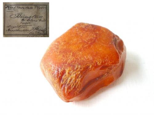 Amber<br />Limestone quarries, Stienitzsee Lake, Rüdersdorf, Märkisch-Oderland, Brandenburg, Germany<br />4,5 x 4 cm<br /> (Author: Andreas Gerstenberg)