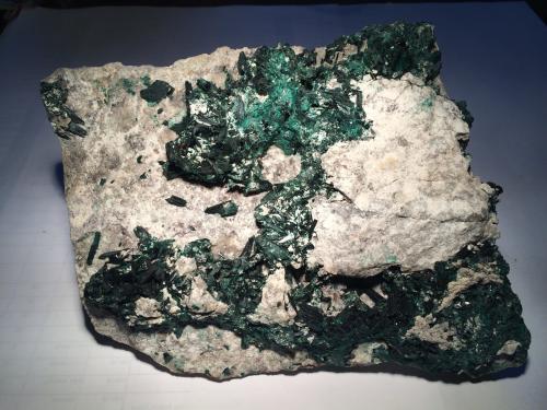 Brochantite<br />Milpillas Mine, Cuitaca, Municipio Santa Cruz, Sonora, Mexico<br />230 X 200 X 90 mm<br /> (Author: Robert Seitz)