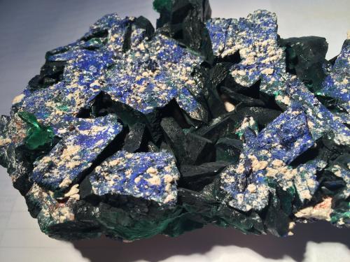 Malachite (after Azurite)<br />Milpillas Mine, Cuitaca, Municipio Santa Cruz, Sonora, Mexico<br />180 X 130 X 35 mm (section<br /> (Author: Robert Seitz)