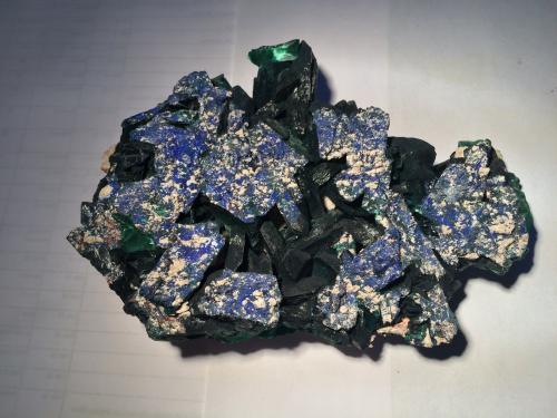 Malachite (after Azurite)<br />Milpillas Mine, Cuitaca, Municipio Santa Cruz, Sonora, Mexico<br />180 X 130 X 35<br /> (Author: Robert Seitz)