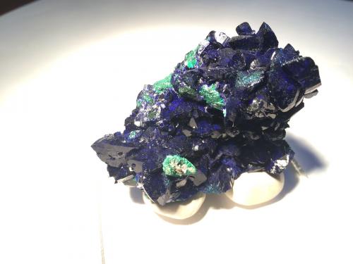 Azurite<br />Milpillas Mine, Cuitaca, Municipio Santa Cruz, Sonora, Mexico<br />65 X 45 X 25 mm<br /> (Author: Robert Seitz)