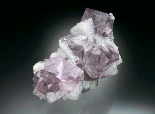 Fluorite, Quartz<br />Groverake Mine, Rookhope, Weardale, North Pennines Orefield, County Durham, England / United Kingdom<br />11x6x5 cm overall size<br /> (Author: Jesse Fisher)