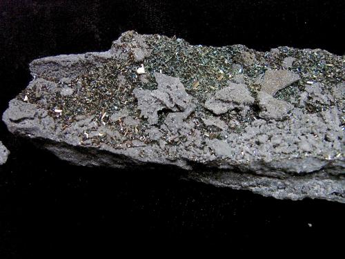 Marcasite<br />Rensselaer Quarry, Rensselaer, Marion Township, Jasper County, Indiana, USA<br />each individual crystal is up to 3 mm<br /> (Author: Bob Harman)