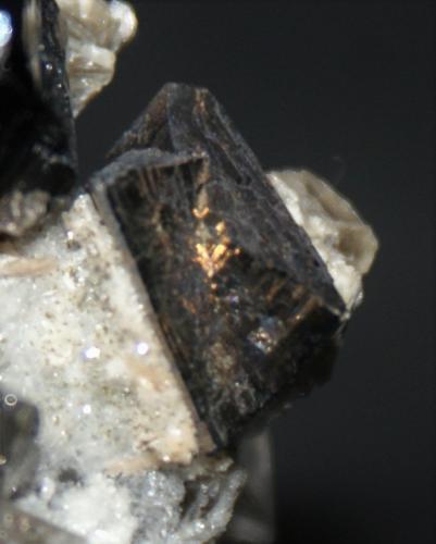 Cassiterite<br />Amo deposit, Ximeng, Pu'er Prefecture, Yunnan Province, China<br />70mm x 40mm x 40mm<br /> (Author: Philippe Durand)