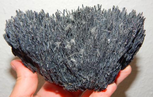 Stibnite, Barite<br />Mina Baia Sprie, Baia Sprie, Maramures, Rumanía<br />15,5 x 8 cm<br /> (Author: Deyu)