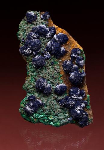 Azurite and malachite<br />Copper Queen Mine, Queen Hill, Bisbee, Warren District, Mule Mountains, Cochise County, Arizona, USA<br />104 mm<br /> (Author: Gail)