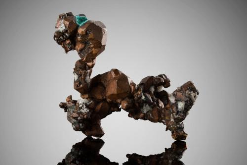 Copper with Malachite<br />Central Mine, Central, Keweenaw County, Michigan, USA<br />12,0	x	8,0	x	10,5	cm<br /> (Author: MIM Museum)