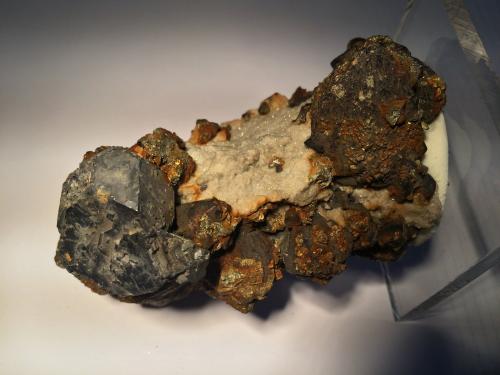 Galena, Sphalerite, Chalcopyrite, Marcasite<br />Joplin Field, Tri-State District, Jasper County, Missouri, USA<br />110 X 60 X 55 mm<br /> (Author: Robert Seitz)