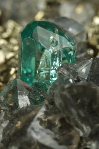 Beryl (variety emerald), Dolomite, Pyrite<br />Chivor mining district, El Acuario Mine, Municipio Chivor, Eastern Emerald Belt, Boyacá Department, Colombia<br />68x66x35mm, xls up to 10mm<br /> (Author: Fiebre Verde)