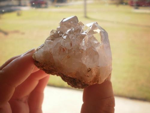 Quartz<br />Jessieville, Condado Garland, Arkansas, USA<br />3" high and 1 3/4" wide and 1 3/8" deep<br /> (Author: Reelgoodwoman)