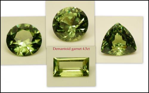 Andradite variety demantoid (Garnet Group)<br />Erongo Region, Namibia<br />4.5 ct<br /> (Author: Pierre Joubert)