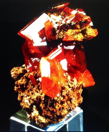 Wulfenite<br />Red Cloud Mine, Trigo Mountains, Silver District, La Paz County, Arizona, USA<br />2.5 x 2.1 cm<br /> (Author: JC)