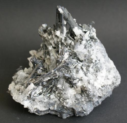 Stibnite<br />Kadamzhay Mine, Fergana Valley, Alai Range, Osh Oblast, Kyrgyzstan<br />90mm x 60mm x 50mm<br /> (Author: Philippe Durand)