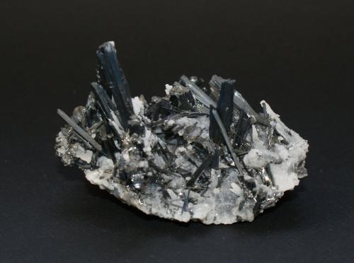 Stibnite<br />Kadamzhay Mine, Fergana Valley, Alai Range, Osh Oblast, Kyrgyzstan<br />90mm x 60mm x 50mm<br /> (Author: Philippe Durand)