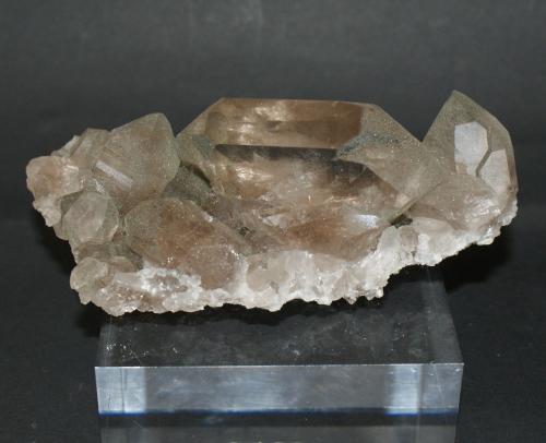 Quartz (variety smoky)<br />Les Courtes, Bassin du Talèfre, Mont Blanc Massif, Chamonix, Haute-Savoie, Auvergne-Rhône-Alpes, France<br />110mm x 50mm x 40mm<br /> (Author: Philippe Durand)