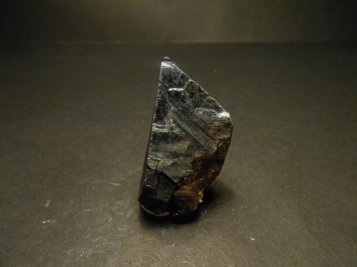 Vivianita<br />Tomokoni Miine, Machacamarca District, Cornelio Saavedra Province, Potosí Department, Bolivia<br />5 x 2,5 x 1,5 cm<br /> (Autor: Antonio Alcaide)
