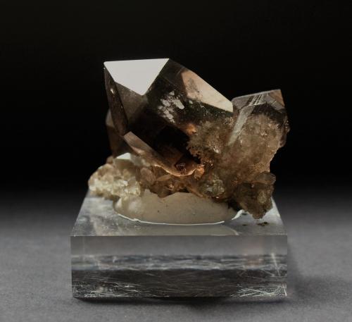 Quartz (variety smoky)<br />Aiguille de Talèfre, Mont Blanc Massif, Chamonix, Haute-Savoie, Auvergne-Rhône-Alpes, France<br />60mm x 60mm x 45mm<br /> (Author: Philippe Durand)