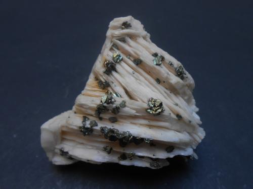 Calcopirita y Barita<br />Dreislar Mine, Dreislar, Winterberg, Sauerland, North Rhine-Westphalia/Nordrhein-Westfalen, Germany<br />6 x 5 x 3 cm<br /> (Autor: Antonio Alcaide)
