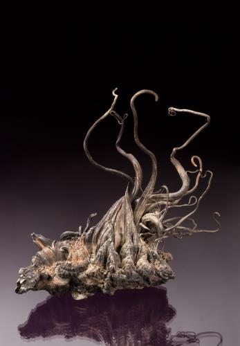 Silver<br />Mina Himmelsfürst, Brand-Erbisdorf, Distrito Freiberg, Erzgebirgskreis, Sajonia/Sachsen, Alemania<br />8.9 cm tall<br /> (Author: Gail)