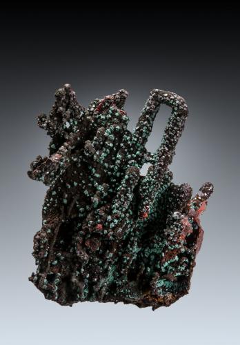 Cuprite<br />Copper Queen Mine, Queen Hill, Bisbee, Warren District, Mule Mountains, Cochise County, Arizona, USA<br />9 x 6 cm<br /> (Author: Gail)