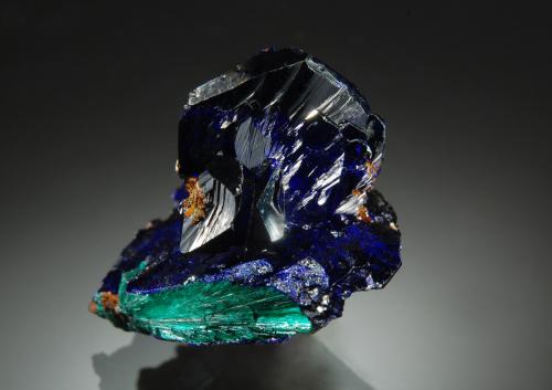 Azurite<br />Copper Queen Mine, Queen Hill, Bisbee, Warren District, Mule Mountains, Cochise County, Arizona, USA<br />1.6 x 2.1 cm<br /> (Author: crosstimber)