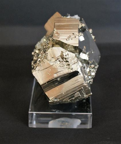 Pyrite<br />Borieva Mine, Madan mining area, Rhodope Mountains, Smolyan Oblast, Bulgaria<br />90mm x 70mm x 60mm<br /> (Author: Philippe Durand)